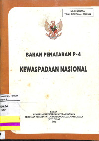 BAHAN PENATARAN P-4 KEWASPADAAN NASIONAL
