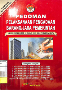 PEDOMAN PELAKSANAAN PENGADAAN BARANG/JASA PEMERINTAH