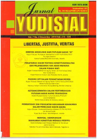 JURNAL YUDISIAL VOL.07 NO.03 DESEMBER 2014 | LIBERTAS, JUSTITIA, VERITAS