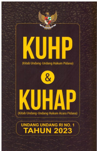KUHP & KUHAP PIDANA RI NO 1 2023