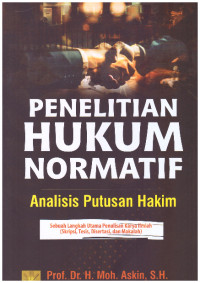 Image of PENELITIAN HUKUM NORMATIF ANALISIS PUTUSAN HAKIM