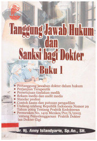 TANGGUNG JAWAB HUKUM DAN SANKSI BAGI DOKTER BUKU 1
