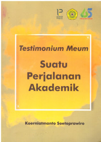 Image of TESTIMONIUM MEUM SUATU PERJALANAN AKADEMIK