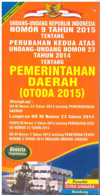 Image of UNDANG-UNDANG PEMERINTAHAN DAERAH  (OTODA 2015)